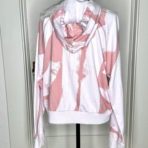 adidas Essentials Print Hooded Relaxed Sweatshirt - Size Medium - Picture 4 of 8